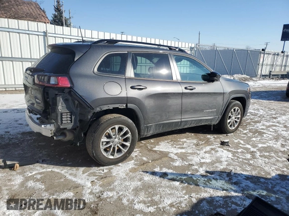 2022 Jeep Cherokee Latitude Lux with VIN 1C4PJMMX4ND529316, listed as a Copart auction lot 42246385 with 23,118 mi miles and Salvage title. Bid and sale history available at DreamBid. Image 3.