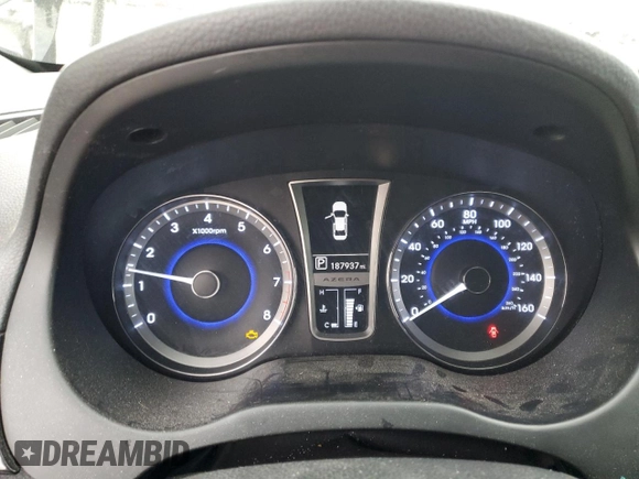 2014 Hyundai Azera with VIN KMHFG4JG0EA350170, listed as a Copart auction lot 80905414 with 187,937 mi miles and Salvage title. Bid and sale history available at DreamBid. Image 9.