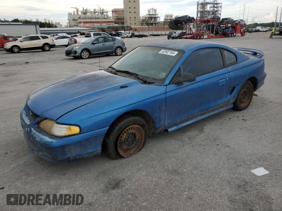1995 Ford Mustang with VIN 1FALP4045SF145706, listed as a Copart auction lot 69829614 with 164,460 mi miles and Salvage Title. Bid and sale history available at carsss.com. Image 1.