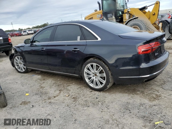 2015 Audi A8 L 4.0T with VIN WAU32AFD1FN000783, listed as a Copart auction lot 89306805 with 115,241 mi miles and Salvage Title. Bid and sale history available at carsss.com. Image 2.
