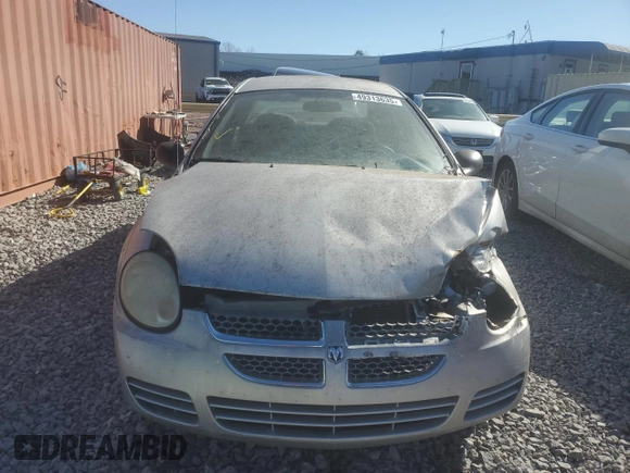 2005 Dodge Neon SXT with VIN 1B3ES56C05D279319, listed as a Copart auction lot 49313635 with 152,750 mi miles and Salvage Title. Bid and sale history available at carsss.com. Image 5.