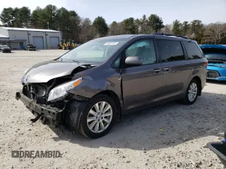 2017 Toyota Sienna XLE with VIN 5TDDZ3DC5HS151454, listed as a Copart auction lot 48863125 with 96,031 mi miles and Salvage Title. Bid and sale history available at DreamBid. Image 1.