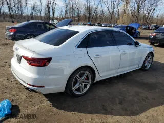 2019 Audi S4 Premium Plus with VIN WAUB4AF44KA114767, listed as a Copart auction lot 48105045 with 81,730 mi miles and Salvage Title. Bid and sale history available at carsss.com. Image 3.