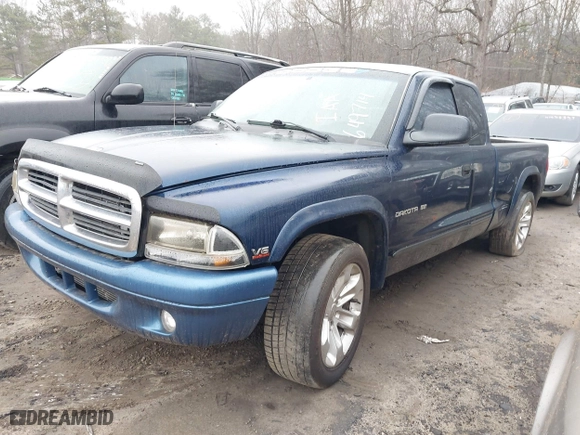 2002 Dodge Dakota SLT with VIN 1B7GL42X72S649714, listed as a IAAI auction lot 41426396 with 227,056 mi miles. Bid and sale history available at carsss.com. Image 2.
