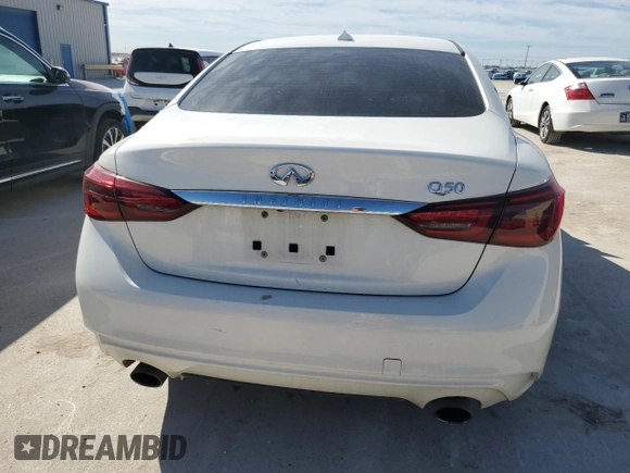 2020 Infiniti Q50 3.0t SPORT with VIN JN1EV7AP4LM201959, listed as a Copart auction lot 49107065 with 92,323 mi miles and Salvage Title. Bid and sale history available at carsss.com. Image 6.