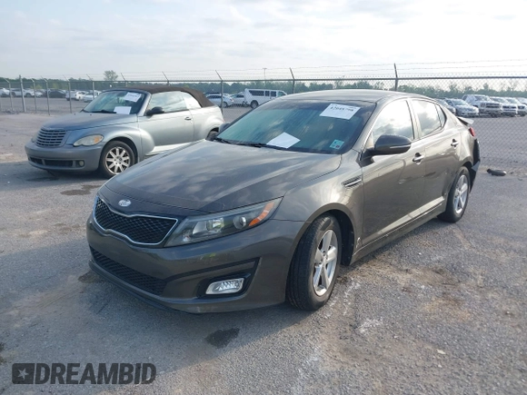 2014 Kia Optima LX with VIN 5XXGM4A73EG300966, listed as a IAAI auction lot 42048798 with 110,478 mi miles. Bid and sale history available at carsss.com. Image 2.