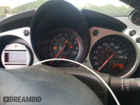 2009 Nissan 370Z Touring with VIN JN1AZ44E49M402605, listed as a Copart auction lot 55972355 with 157,066 mi miles and Clean Title. Bid and sale history available at DreamBid. Image 9.