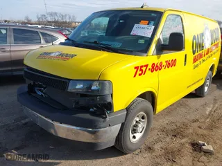 2021 Chevrolet Express Cargo Van with VIN 1GCWGAFP6M1218203, listed as a IAAI auction lot 41540793 with 74,867 mi miles. Bid and sale history available at carsss.com. Image 17.