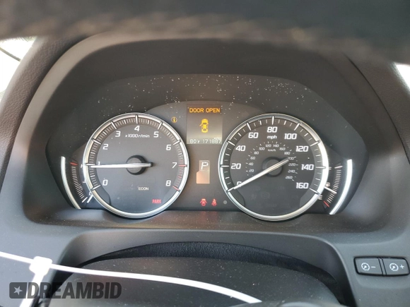 2017 Acura TLX V6 with VIN 19UUB2F35HA007333, listed as a Copart auction lot 59524645 with 171,887 mi miles and Salvage title. Bid and sale history available at DreamBid. Image 9.