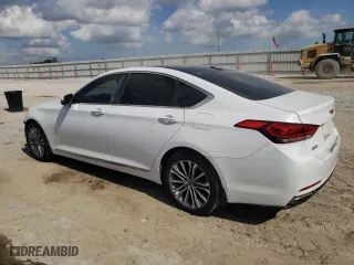 2016 Hyundai Genesis 3.8L with VIN KMHGN4JE1GU143877, listed as a Copart auction lot 44812975 with 107,608 mi miles and Salvage Title. Bid and sale history available at carsss.com. Image 2.