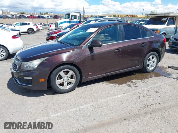 2015 Chevrolet Cruze LT with VIN 1G1PC5SB8F7126147, listed as a IAAI auction lot 42227926 with 156,172 mi miles and . Bid and sale history available at DreamBid. Image 2.