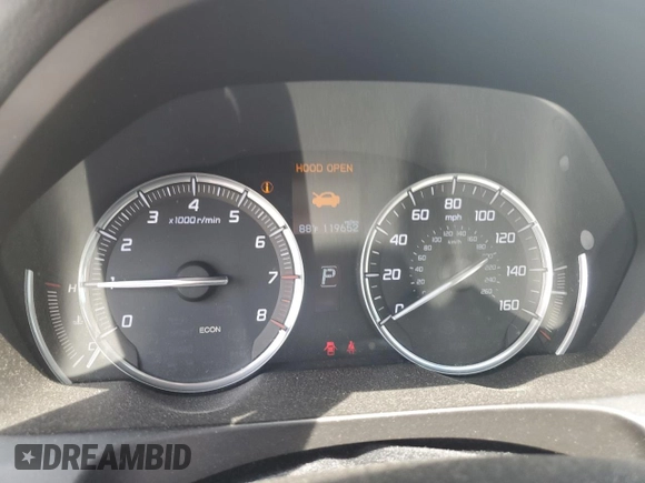 2016 Acura TLX with VIN 19UUB1F32GA003846, listed as a Copart auction lot 55225555 with 119,652 mi miles and Salvage title. Bid and sale history available at DreamBid. Image 9.