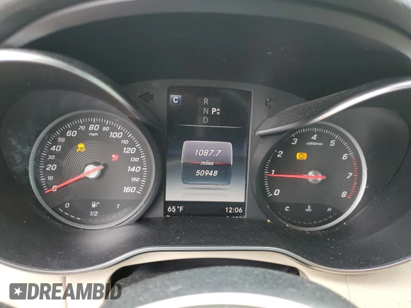 2018 Mercedes-Benz C 300 with VIN 55SWF4KB0JU280437, listed as a Copart auction lot 58002345 with 54,000 mi miles and Salvage title. Bid and sale history available at DreamBid. Image 9.