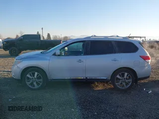 2014 Nissan Pathfinder Platinum with VIN 5N1AR2MM9EC676855, listed as a IAAI auction lot 41450200 with 142,322 mi miles and . Bid and sale history available at DreamBid. Image 14.