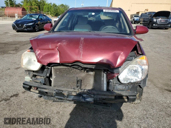 2009 Hyundai Accent Auto GLS with VIN KMHCN46C29U289987, listed as a Copart auction lot 55254085 with 164,363 mi miles and Salvage title. Bid and sale history available at DreamBid. Image 5.