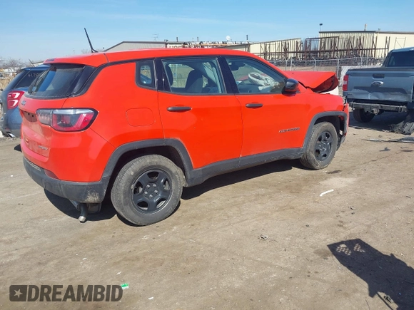 2018 Jeep Compass Sport with VIN 3C4NJCAB2JT169736, listed as a IAAI auction lot 41794046 with 86,998 mi miles. Bid and sale history available at carsss.com. Image 4.