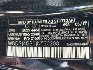 2018 Mercedes-Benz CLA 250 with VIN WDDSJ4GB0JN530208, listed as a IAAI auction lot 39157315 with 60,901 mi miles and . Bid and sale history available at DreamBid. Image 9.