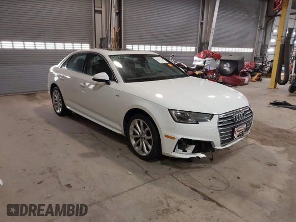 2019 Audi A4 Premium with VIN WAUDNAF47KA117328, listed as a IAAI auction lot 41634062 with 126,067 mi miles and . Bid and sale history available at DreamBid. Image 1.