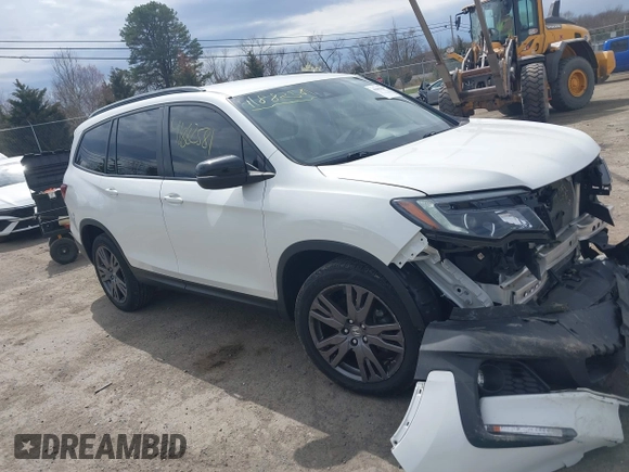 2022 Honda Pilot Sport with VIN 5FNYF6H3XNB037388, listed as a IAAI auction lot 41882581 with 53,540 mi miles and . Bid and sale history available at DreamBid. Image 1.