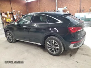 2022 Audi Q5 Sportback S line Premium Plus with VIN WA15ABFY4N2105772, listed as a Copart auction lot 54119335 with 38,217 mi miles and Salvage title. Bid and sale history available at DreamBid. Image 2.