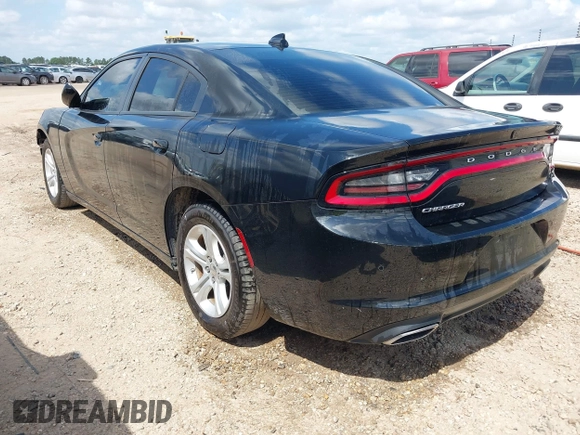 2023 Dodge Charger SXT with VIN 2C3CDXBG2PH550671, listed as a IAAI auction lot 42123200 with 50,818 mi miles. Bid and sale history available at carsss.com. Image 3.