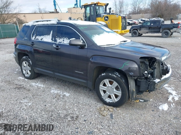 2016 GMC Terrain SLE with VIN 2GKALNEK1G6110578, listed as a IAAI auction lot 41561791 with 109,796 mi miles. Bid and sale history available at carsss.com. Image 1.