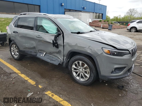 2021 Jeep Cherokee Latitude Lux with VIN 1C4PJMMXXMD103354, listed as a Copart auction lot 55296805 with 53,220 mi miles and Non repairable. Bid and sale history available at DreamBid. Image 4.