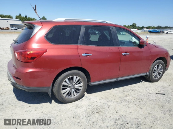 2017 Nissan Pathfinder Platinum with VIN 5N1DR2MM5HC907722, listed as a Copart auction lot 61256935 with 155,020 mi miles and Salvage title. Bid and sale history available at DreamBid. Image 3.