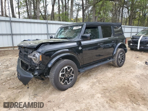 2023 Ford Bronco z VIN 1FMDE5BH0PLB30495, wystawiony jako Copart lot #51380065 z przebiegiem 18 156 mil mil oraz Szkoda całkowita • Salvage title. Historia ofert i sprzedaży dostępna na DreamBid. Obrazek 1.