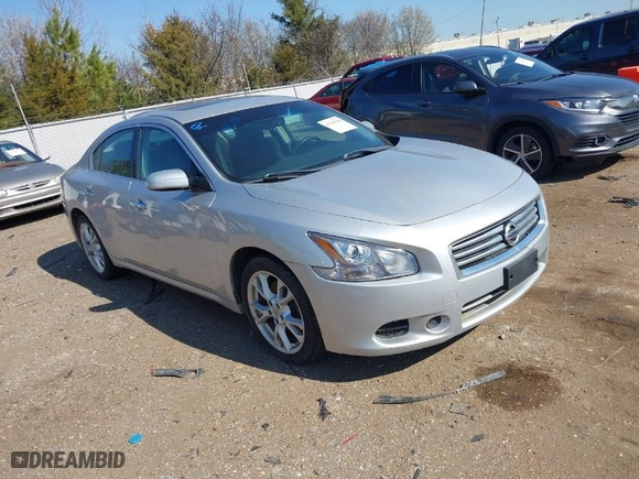 2014 Nissan Maxima 3.5 SV with VIN 1N4AA5AP1EC481253, listed as a IAAI auction lot 41766540 with 169,080 mi miles. Bid and sale history available at carsss.com. Image 1.