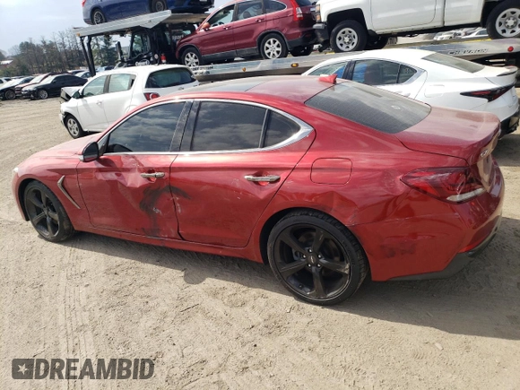 2019 Genesis G70 Advanced z VIN KMTG44LAXKU027461, wystawiony jako Copart lot #48958295 z przebiegiem 45 702 mil mil oraz Szkoda całkowita • Salvage title. Historia ofert i sprzedaży dostępna na DreamBid. Obrazek 2.
