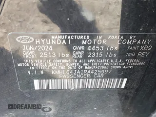 2024 Hyundai Sonata SEL z VIN KMHL64JA1RA425997, wystawiony jako IAAI lot #42489381 z przebiegiem 21 474 mil mil oraz . Historia ofert i sprzedaży dostępna na DreamBid. Obrazek 9.