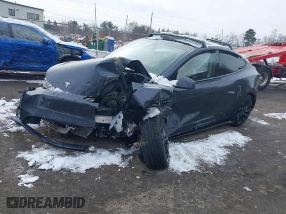 2023 Tesla Model Y Performance with VIN 7SAYGDEF0PF834822, listed as a IAAI auction lot 41547678 with Not Provided miles and . Bid and sale history available at DreamBid. Image 2.