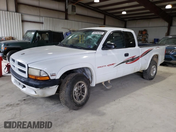 1998 Dodge Dakota SLT with VIN 1B7GG22X1WS732201, listed as a Copart auction lot 53292865 with 212,198 mi miles and Salvage Title. Bid and sale history available at carsss.com. Image 1.