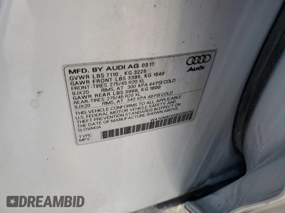 2011 Audi Q7 3.0L TDI Prestige with VIN WA1VMBFE0BD009182, listed as a Copart auction lot 72413104 with 166,053 mi miles and Clean Title. Bid and sale history available at carsss.com. Image 13.