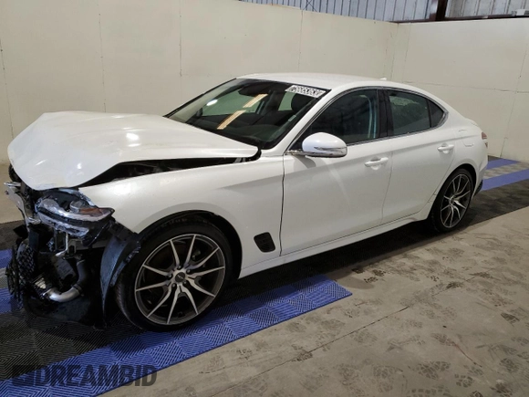 2023 Genesis G70 2.0T with VIN KMTG34TA2PU127340, listed as a Copart auction lot 75685363 with 8,201 mi miles and Non Repairable. Bid and sale history available at DreamBid. Image 1.