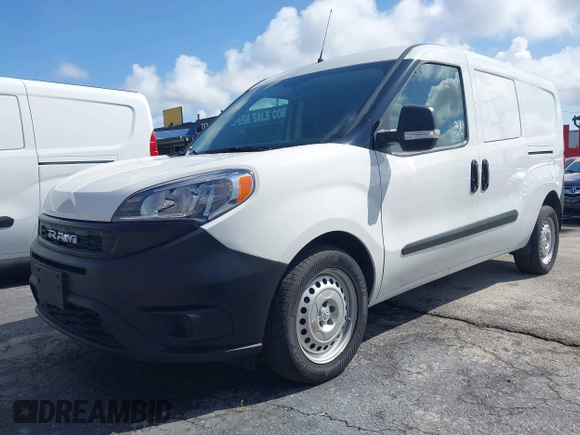 2019 Ram ProMaster City Cargo Tradesman z VIN ZFBHRFAB8K6M89858, wystawiony jako IAAI lot #41930701 z przebiegiem 85 486 mil mil oraz . Historia ofert i sprzedaży dostępna na DreamBid. Obrazek 2.