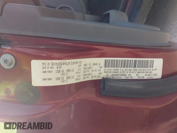 2007 Jeep Commander Sport с VIN 1J8HG48K87C699634, выставлен на аукционе IAAI как лот 42710225 с пробегом 161 700 миль миль и . История ставок и продаж доступна на DreamBid. Изображение 9.