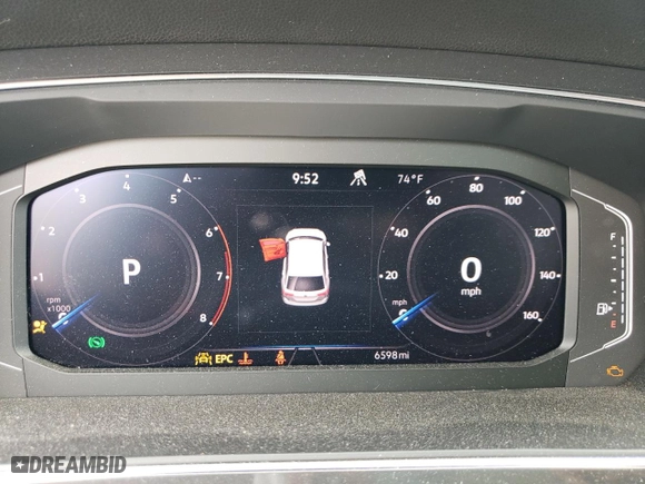 2021 Volkswagen Tiguan SE with VIN 3VV2B7AX0MM082811, listed as a Copart auction lot 50584035 with 6,598 mi miles and Salvage Title. Bid and sale history available at carsss.com. Image 9.