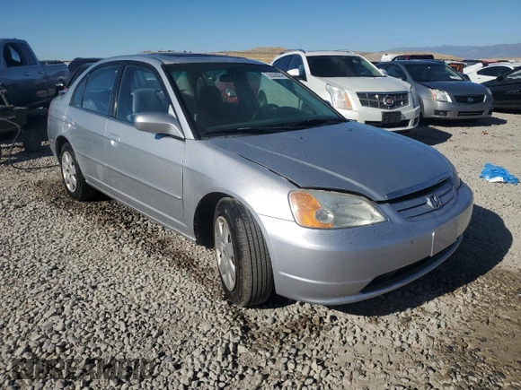 2001 Honda Civic EX with VIN 1HGES25701L024687, listed as a Copart auction lot 72632924 with 201,810 mi miles and Salvage Title. Bid and sale history available at carsss.com. Image 4.