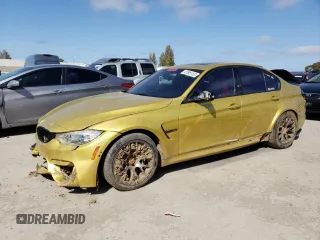2015 BMW M3 with VIN WBS3C9C53FP803328, listed as a Copart auction lot 47595133 with 50,121 mi miles. Bid and sale history available at carsss.com. Image 1.
