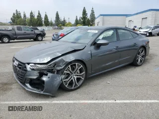 2020 Audi A7 Prestige with VIN WAUV2AF28LN057212, listed as a Copart auction lot 55405124 with 45,090 mi miles and Salvage Title. Bid and sale history available at carsss.com. Image 1.