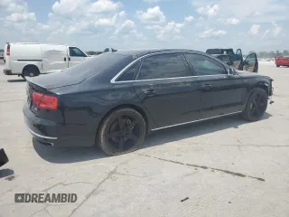 2013 Audi A8 6.3L with VIN WAUR4AFD1DN010893, listed as a Copart auction lot 62693655 with 115,085 mi miles and Salvage title. Bid and sale history available at DreamBid. Image 3.