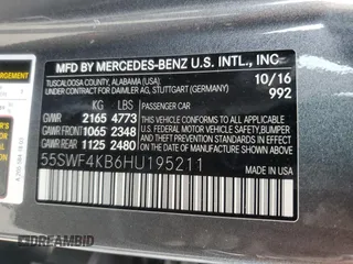 2017 Mercedes-Benz C 300 z VIN 55SWF4KB6HU195211, wystawiony jako Copart lot #58713615 z przebiegiem 87 742 mil mil oraz Szkoda całkowita • Salvage title. Historia ofert i sprzedaży dostępna na DreamBid. Obrazek 13.