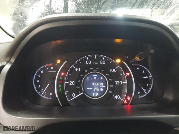 2012 Honda CR-V EX-L with VIN 2HKRM4H78CH629467, listed as a Copart auction lot 46142515 with 169,038 mi miles and Salvage Title. Bid and sale history available at carsss.com. Image 9.