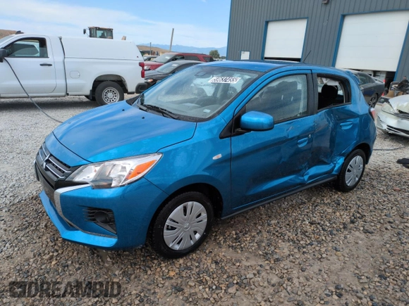 2024 Mitsubishi Mirage ES z VIN ML32AUHJ6RH026405, wystawiony jako Copart lot #59637455 z przebiegiem 8 720 mil mil oraz Szkoda całkowita • Salvage title. Historia ofert i sprzedaży dostępna na DreamBid. Obrazek 1.