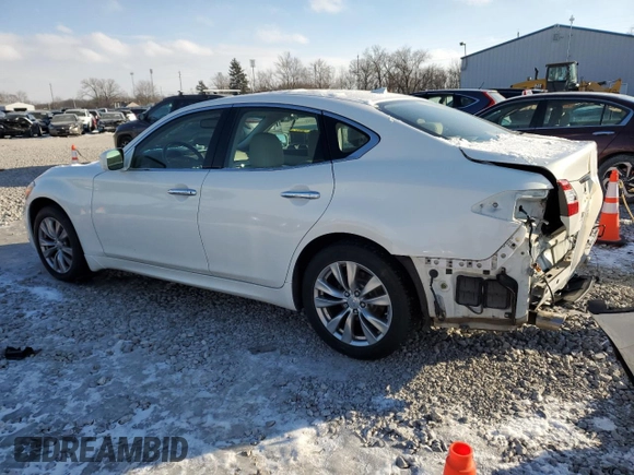 2013 Infiniti M37 with VIN JN1BY1AR2DM600279, listed as a Copart auction lot 89216915 with Not Provided miles and Salvage Title. Bid and sale history available at carsss.com. Image 2.