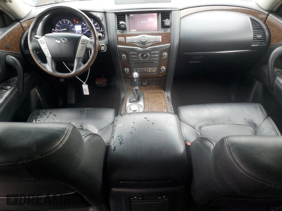 2017 Infiniti QX80 with VIN JN8AZ2NF7H9642908, listed as a Copart auction lot 60019395 with 154,923 mi miles and Salvage title. Bid and sale history available at DreamBid. Image 8.