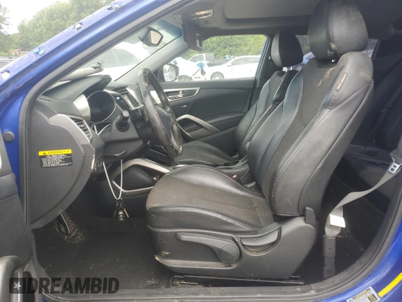 2013 Hyundai Veloster w/Gray Int with VIN KMHTC6AD5DU102803, listed as a Copart auction lot 58628935 with 129,616 mi miles and Salvage title. Bid and sale history available at DreamBid. Image 7.