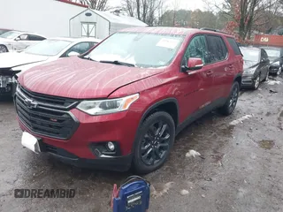 2021 Chevrolet Traverse RS with VIN 1GNERJKW7MJ143800, listed as a IAAI auction lot 41263252 with 211,463 mi miles. Bid and sale history available at carsss.com. Image 2.